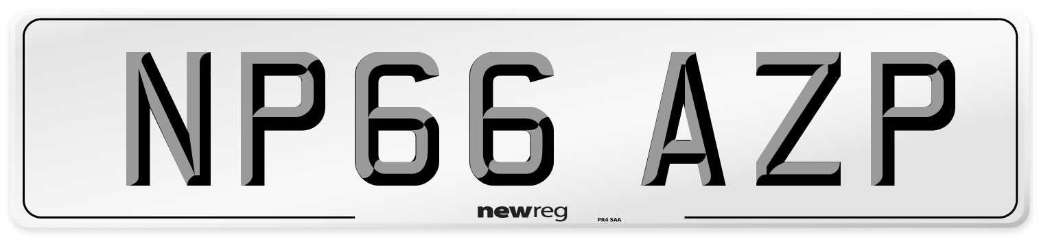 NP66 AZP Number Plate from New Reg